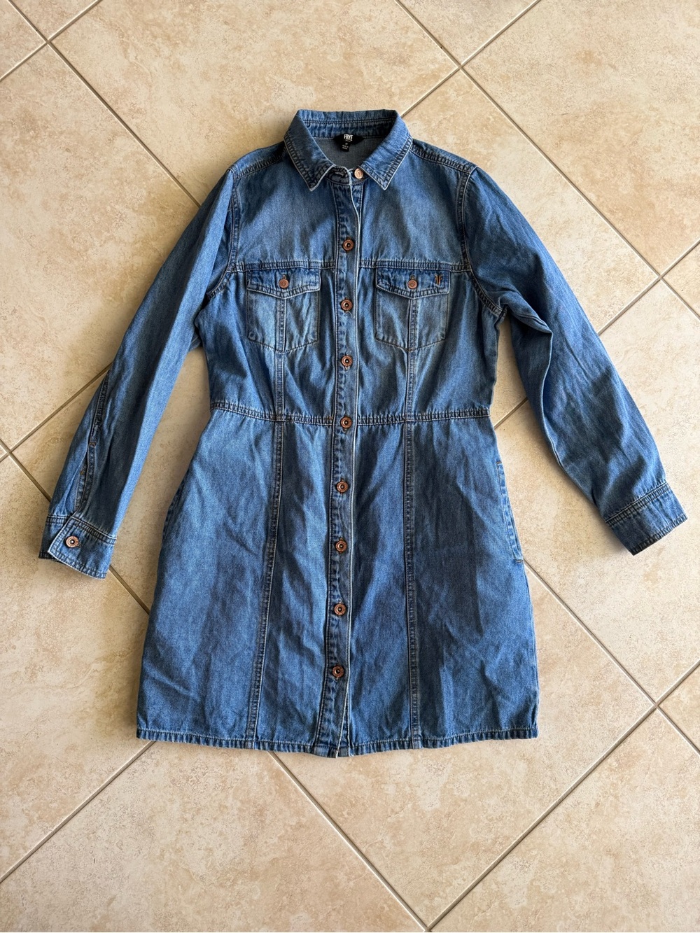 Frye Women's Long Sleeve Denim Mini Dress